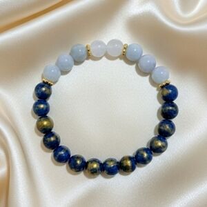 Aquamarine/Agate/Jade Bracelet